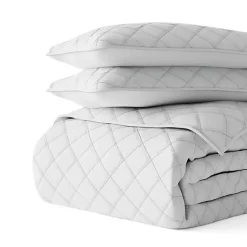 Kirklands Home Stitched Diamond 3-pc. Queen Quilt Set Gray Online