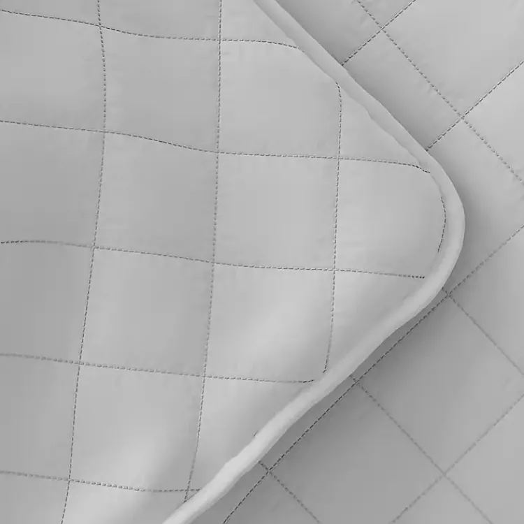 Kirklands Home Stitched Diamond 3-pc. Queen Quilt Set Gray Online