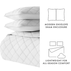 Kirklands Home Stitched Diamond 3-pc. Queen Quilt Set Gray Online