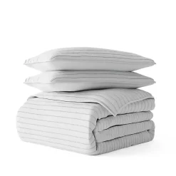 Kirklands Home Stitched Stripes 3-pc. Queen Quilt Set Gray Hot