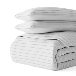 Kirklands Home Stitched Stripes 3-pc. Queen Quilt Set Gray Hot