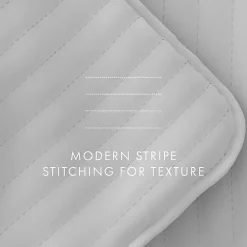 Kirklands Home Stitched Stripes 3-pc. Queen Quilt Set Gray Hot