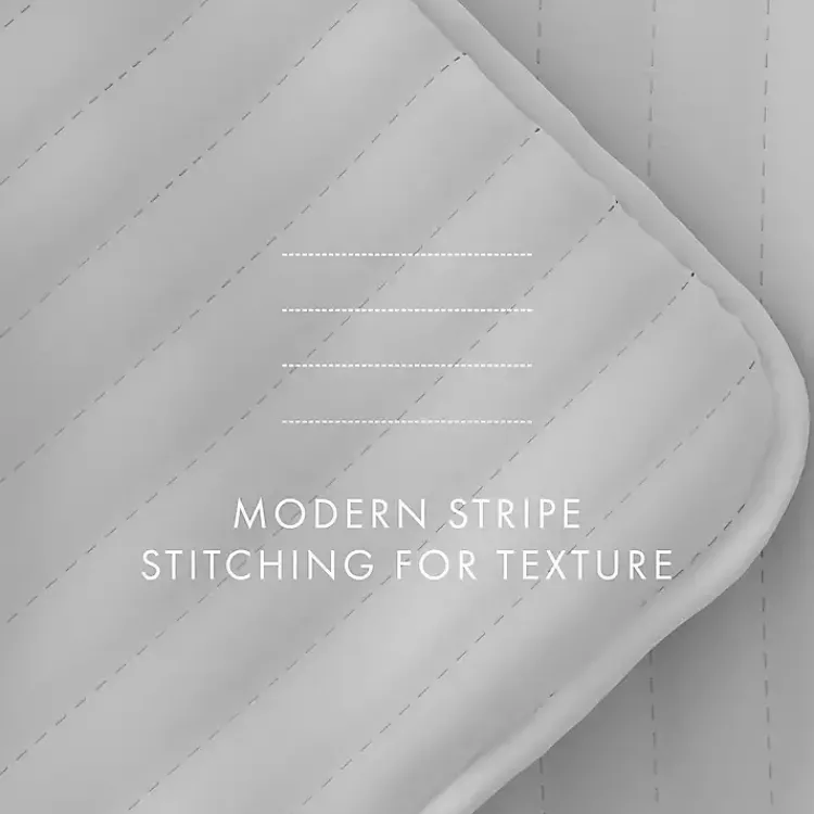 Kirklands Home Stitched Stripes 3-pc. King Quilt Set Gray Hot
