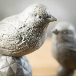 Statues & Figurines>Kirklands Home Stone Bird Finial Figurines, Set of 2 Gray