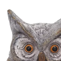 Kirklands Home Stone Owl Statue Gray New