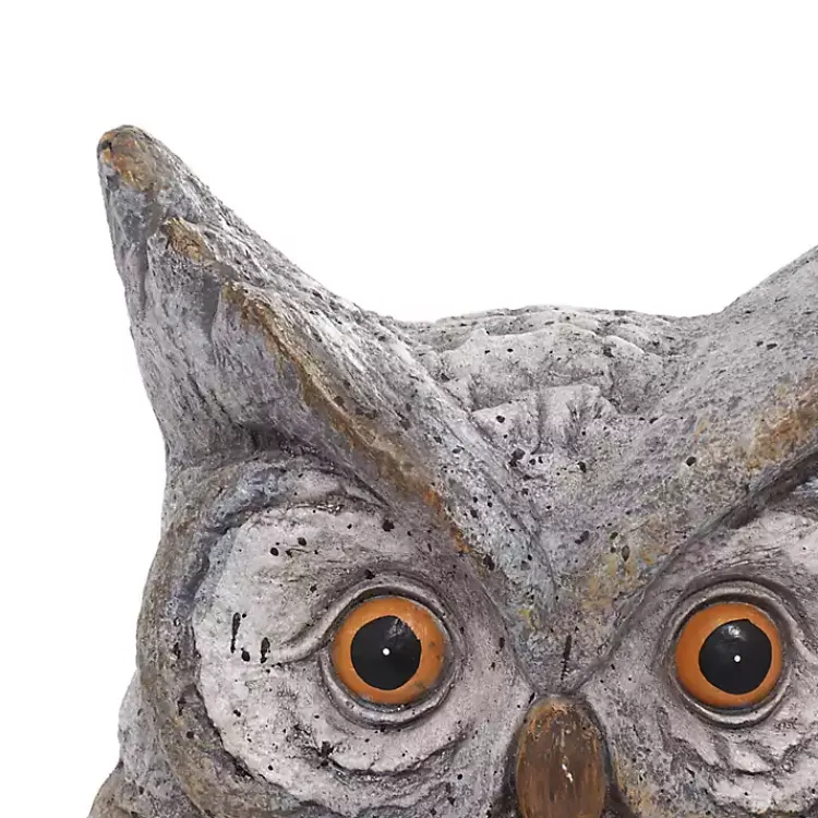 Kirklands Home Stone Owl Statue Gray New