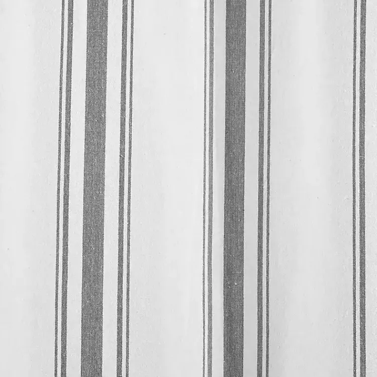 Kirklands Home Stripe Farmhouse Curtain Panel Set, 95 in. Gray Sale