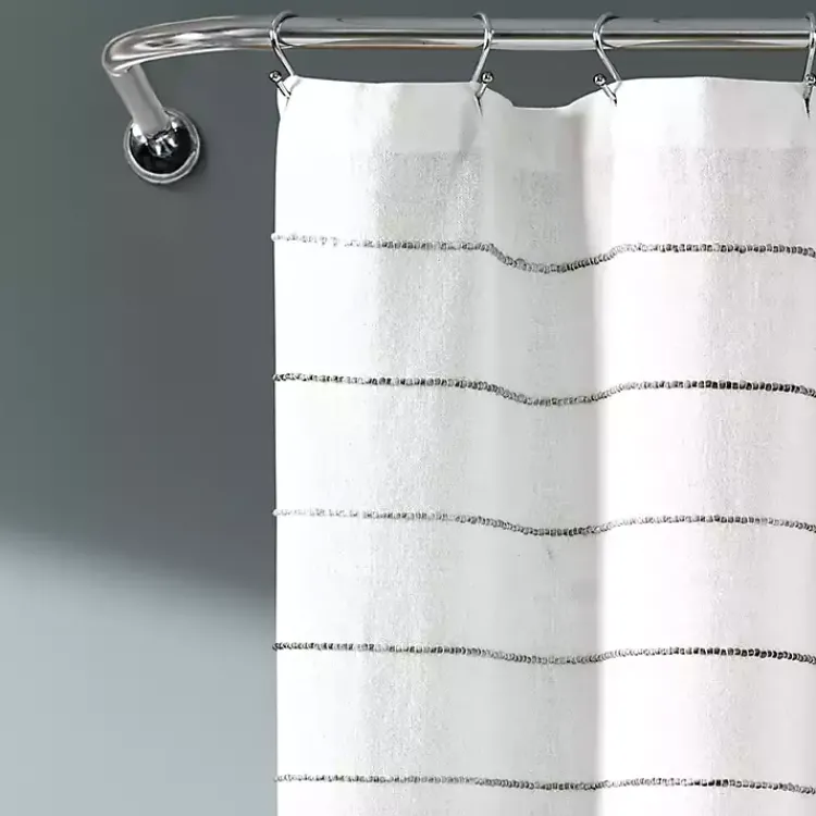 Kirklands Home Stripe Ombre Shower Curtain Gray