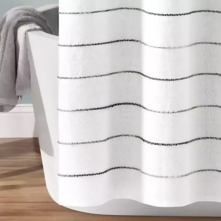 Kirklands Home Stripe Ombre Shower Curtain Gray