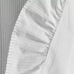 Kirklands Home Gray Stripe Ruffled Curtain Panel Set, 84 in.