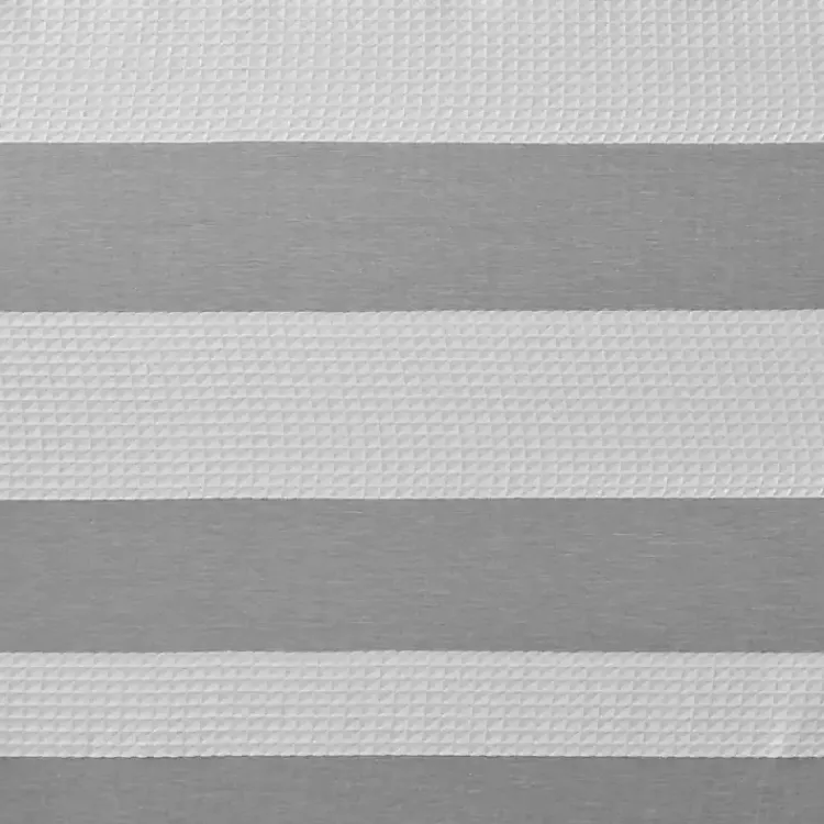 Kirklands Home Stripe Waffle Weave Shower Curtain Gray Sale