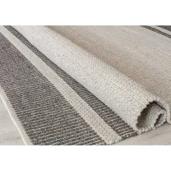 Kirklands Home Gray Striped Border Area Rug Sale