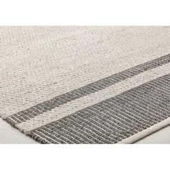 Kirklands Home Gray Striped Border Area Rug Sale