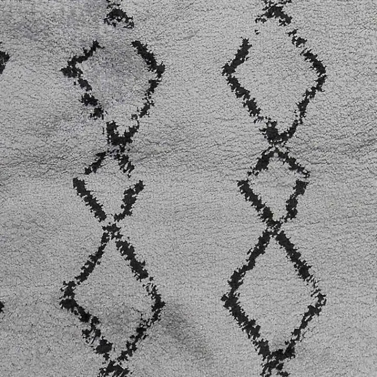 Kirklands Home Striped Diamond Area Rug, 8x10 Gray Hot