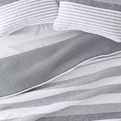 Kirklands Home Gray Striped Reversible 2-pc. Twin Quilt Set New