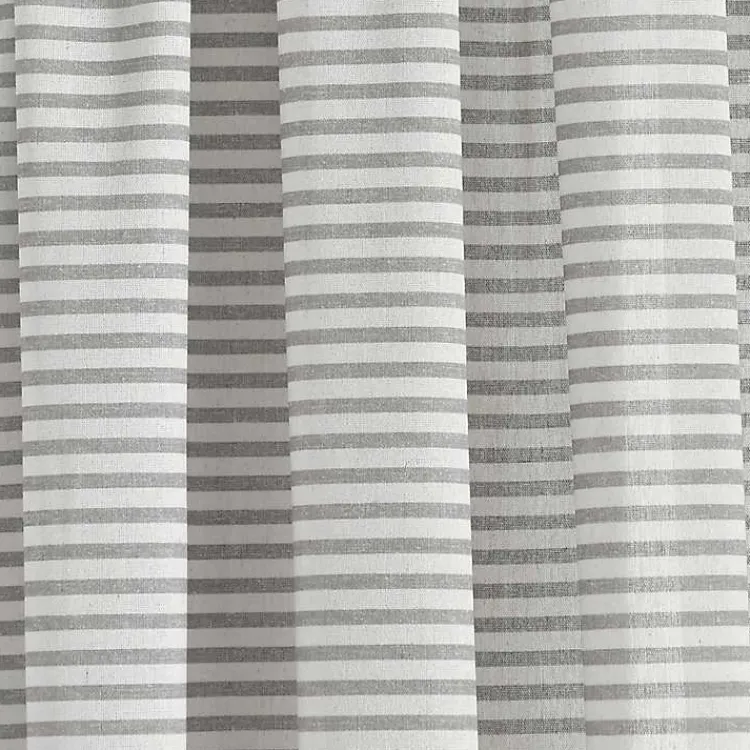 Kirklands Home Gray Striped Tassel Curtain Panel Set, 84 in. Discount