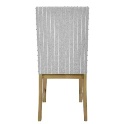 Kirklands Home Stripes Nailhead Dining Chairs, Set of 2 Gray Discount