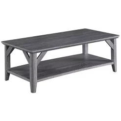 Kirklands Home Tapered Legs Rustic Coffee Table Gray Outlet
