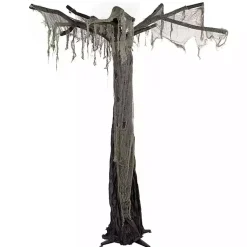 Halloween>Kirklands Home Gray Tattered Spooky Tree Halloween Décor, 7.5 ft.