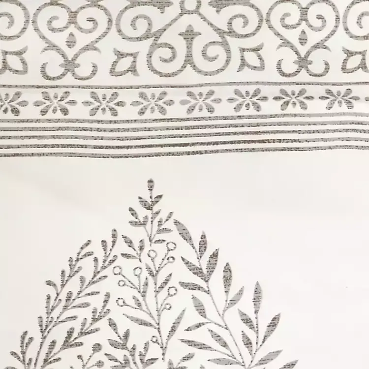 Kirklands Home Gray Teardrop Leaves Curtain Panel Set, 84 in. Hot