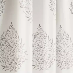 Kirklands Home Gray Teardrop Leaves Curtain Panel Set, 95 in. Online