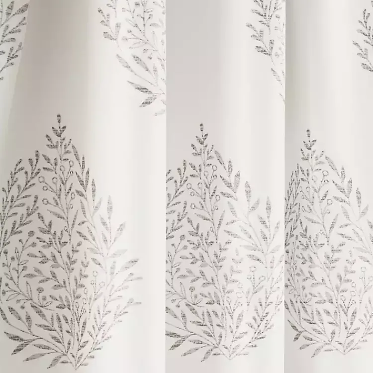 Kirklands Home Gray Teardrop Leaves Curtain Panel Set, 95 in. Online