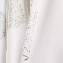 Kirklands Home Gray Teardrop Leaves Curtain Panel Set, 95 in. Online