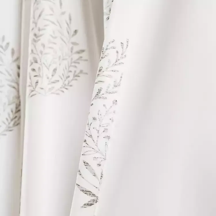 Kirklands Home Gray Teardrop Leaves Curtain Panel Set, 95 in. Online