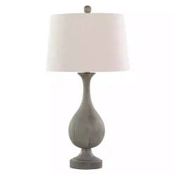Kirklands Home Gray Teardrop Table Lamps, Set of 2 White Outlet