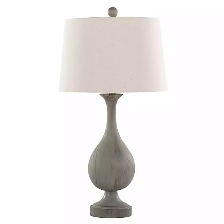 Kirklands Home Gray Teardrop Table Lamps, Set of 2 White Outlet