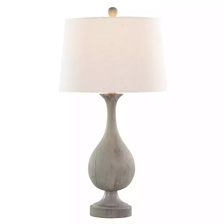 Kirklands Home Gray Teardrop Table Lamps, Set of 2 White Outlet