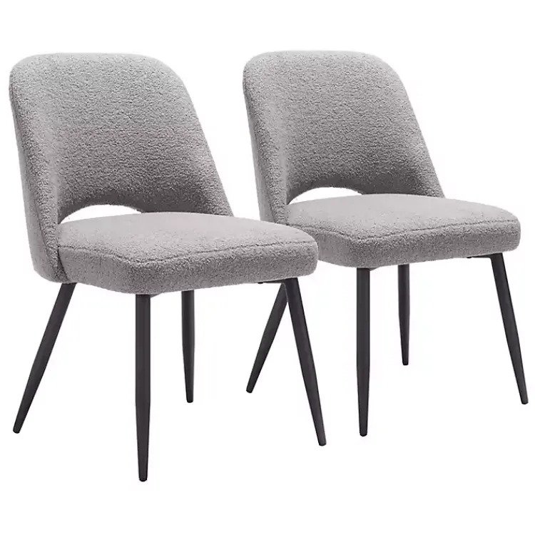 Kirklands Home Teddy Upholstered Dining Chairs, Set of 2 Gray Online
