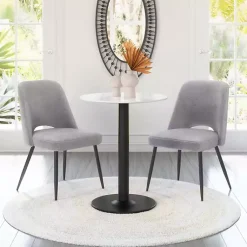 Kirklands Home Teddy Upholstered Dining Chairs, Set of 2 Gray Online