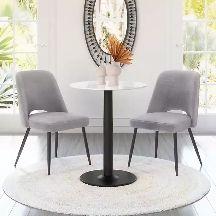 Kirklands Home Teddy Upholstered Dining Chairs, Set of 2 Gray Online