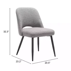 Kirklands Home Teddy Upholstered Dining Chairs, Set of 2 Gray Online
