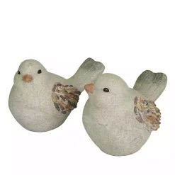Kirklands Home Textured Bird Statues, Set of 2 Gray Outlet