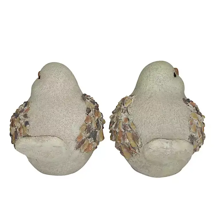 Kirklands Home Textured Bird Statues, Set of 2 Gray Outlet