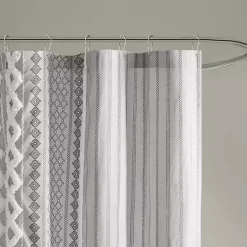 Kirklands Home Textured Chenille Shower Curtain Gray Sale