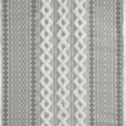 Kirklands Home Textured Chenille Shower Curtain Gray Sale