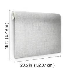 Kirklands Home Textured Faux Fabric Peel & Stick Wallpaper Gray Outlet