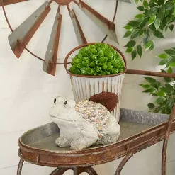 Kirklands Home Textured Frog Statue Gray Hot
