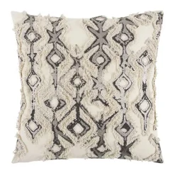 Pillows>Kirklands Home Gray Textured Geometric Pillow