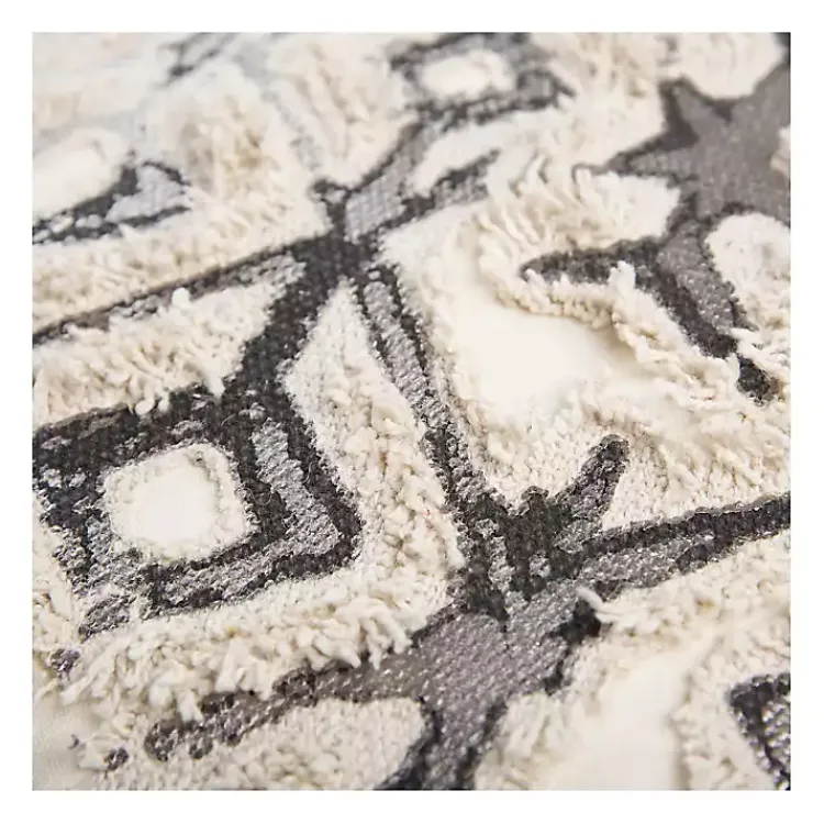 Pillows>Kirklands Home Gray Textured Geometric Pillow
