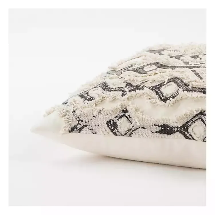 Pillows>Kirklands Home Gray Textured Geometric Pillow