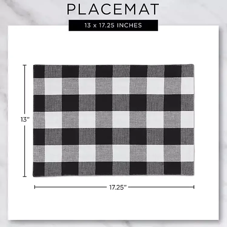 Kirklands Home Textured Twill Weave Placemats, Set of 6 Gray Clearance