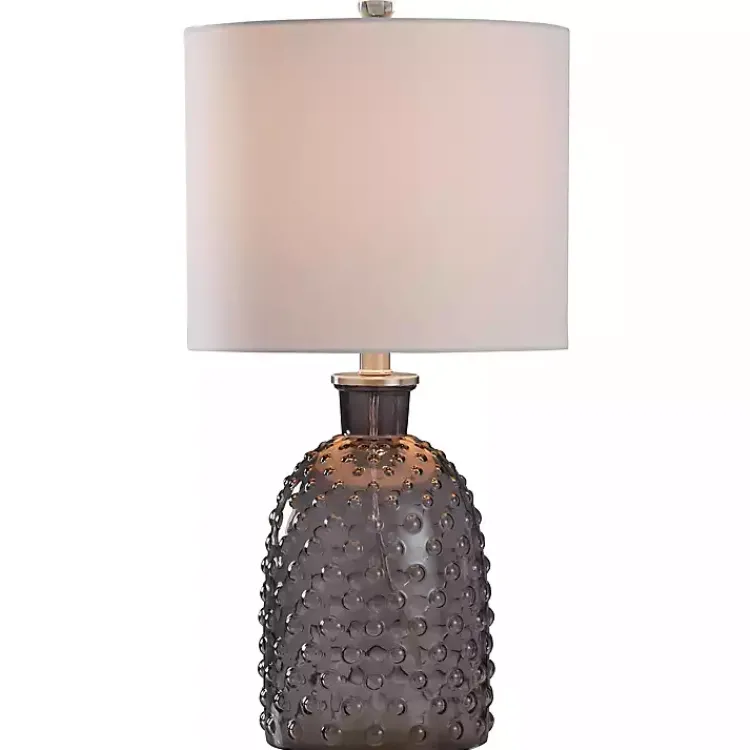 Kirklands Home Tinted Glass Jar Table Lamp Gray Best