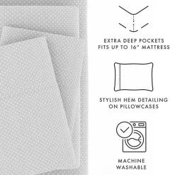 Kirklands Home Tiny Hearts 3-pc. Twin Sheet Set Gray Online