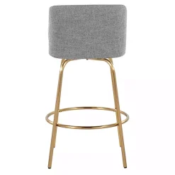 Kirklands Home Torino Gold Leg Counter Stools, Set of 2 Gray Discount