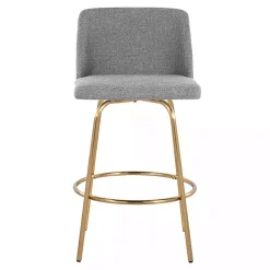 Kirklands Home Torino Gold Leg Counter Stools, Set of 2 Gray Discount