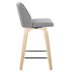 Kirklands Home Torino Upholstered Counter Stools, Set of 2 Gray New